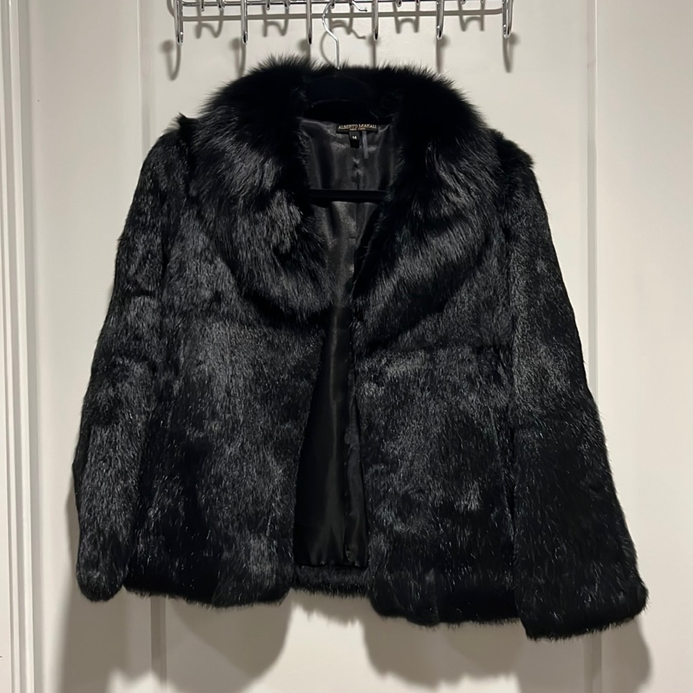 Alberto Makali Black Fur Jacket